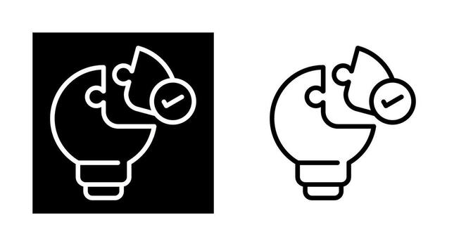 icono de vector de solución