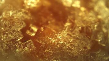 Microscopic view of salt crystals. Abstract and texture. video