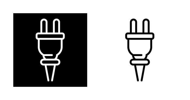 icono de vector de enchufe