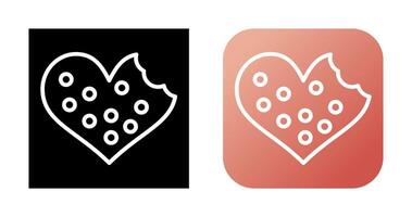 Heart shaped cookies Vector Icon