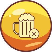 No Alcohol Vector Icon