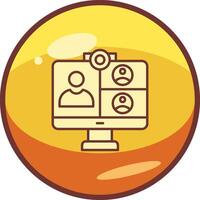 Online Meeting Vector Icon