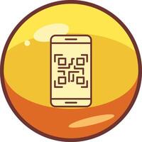 teléfono inteligente qr código vector icono