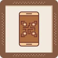 teléfono inteligente qr código vector icono