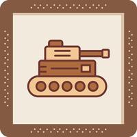 icono de vector de tanque militar