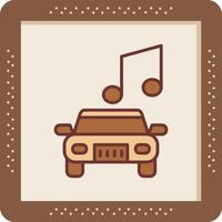 coche música vector icono