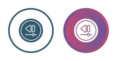 Video Rewind Button Vector Icon