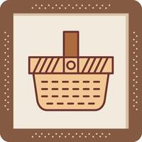 Picnic Basket Vector Icon