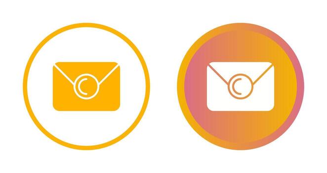 icono de vector de sobre