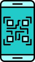 Smartphone Qr Code Vector Icon