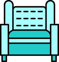 icono de vector de sillón