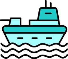 Military Ship Vector Icon