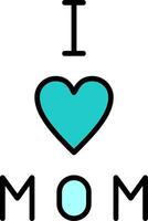 I love Mom Vector Icon