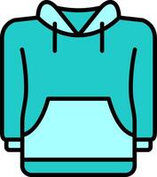 icono de vector de sudadera con capucha