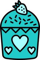 icono de vector de muffin