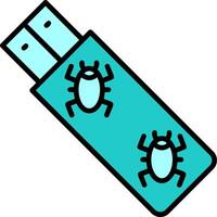 Virus Pendrive Vector Icon