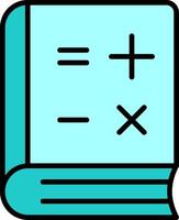 icono de vector de libro de matemáticas