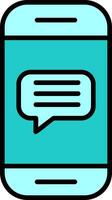 Phone Message Vector Icon