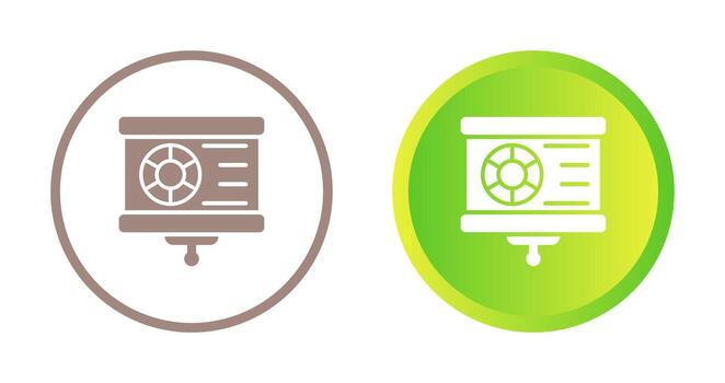 icono de vector de visualización de datos