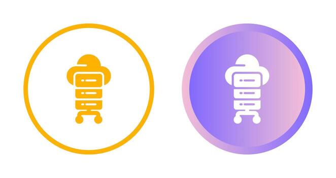 icono de vector de computación en la nube