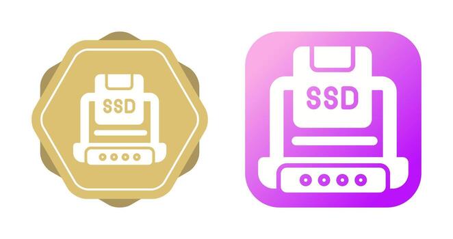 Solid State Drive Vector Icon
