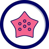 icono de vector de estrella de mar