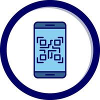 teléfono inteligente qr código vector icono