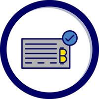 Bank Check Vector Icon