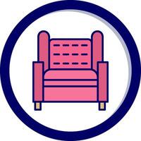 icono de vector de sillón