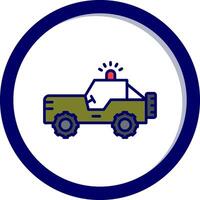 icono de vector de jeep militar