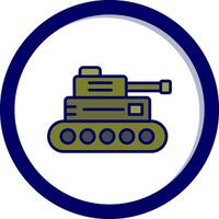 icono de vector de tanque militar