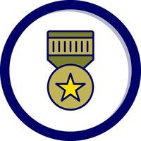 icono de vector de insignia militar