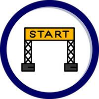 Start Line Vector Icon