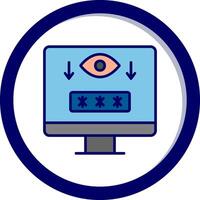 Computer Spyware Vector Icon