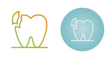 Broken Teeth Vector Icon