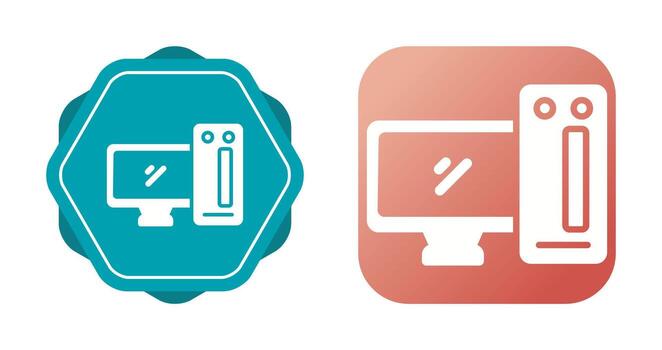 Desktop Computer Vector Icon