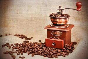 Vintage coffee mill photo