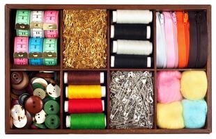 Tailoring materials assortment photo