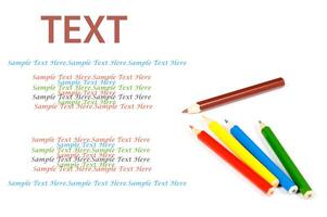 Color pencils  on white photo