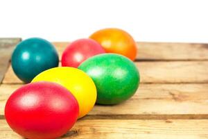 Colorful Easter eggs photo