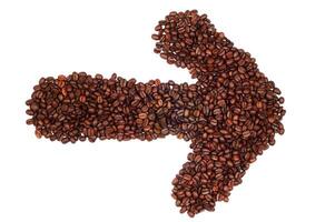 Coffee beans arrow photo