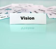 Vision word sign photo