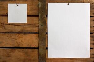 Two different size blank paper photo