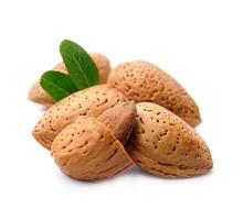 Almonds nuts on white backgrounds photo