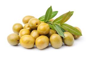 Sweet olives on white backgrounds photo