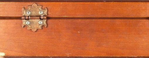 Wooden box hinge photo