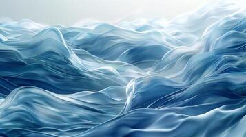 AI generated Abstract blue wavy background. 3d rendering, 3d illustration. photo