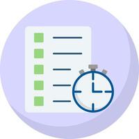 Track Of Time Flat Bubble Icon vector