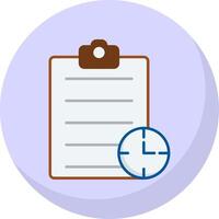 Waiting List Flat Bubble Icon vector