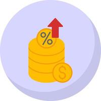 Interest Rate Flat Bubble Icon vector